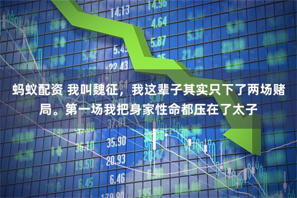 蚂蚁配资 我叫魏征，我这辈子其实只下了两场赌局。第一场我把身家性命都压在了太子